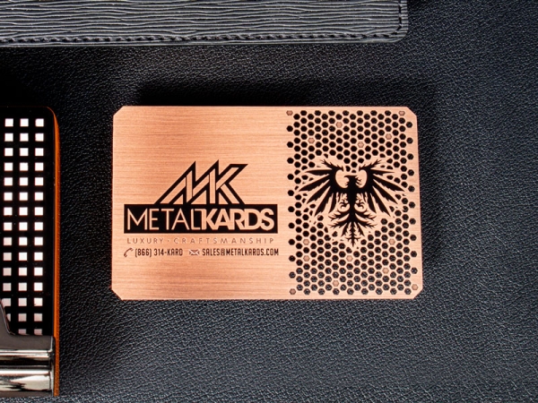 Brushed Copper Business Card