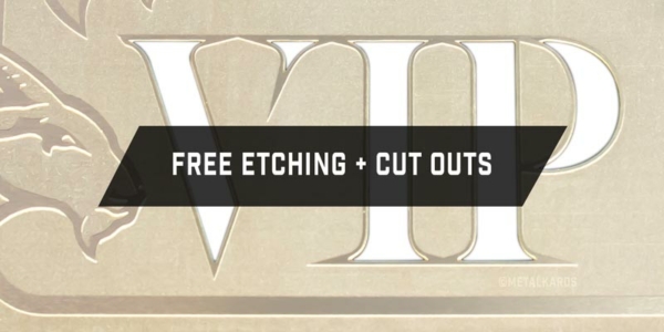 Stainless Metal Cards Free Cut Outs