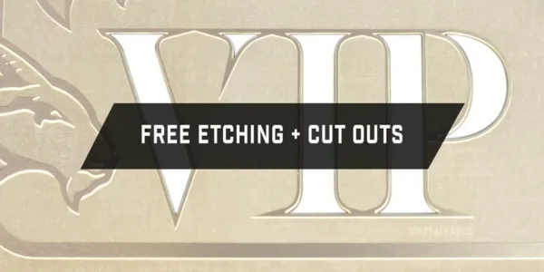 Stainless Metal Cards Free Cut Outs