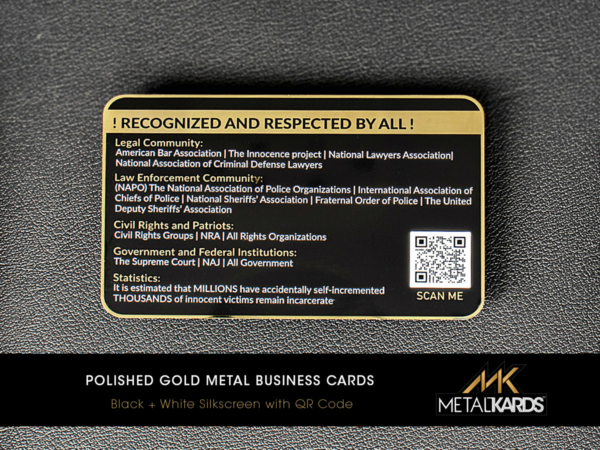 Know Your Rights Business Cards – ONLY By Metal Kards