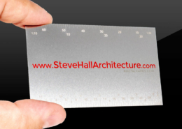 Etched Silver Metal Business Cards