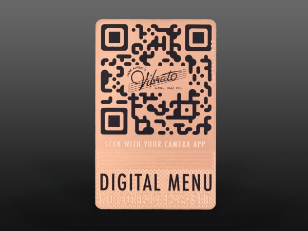 Matte Copper Restaurant Metal Card