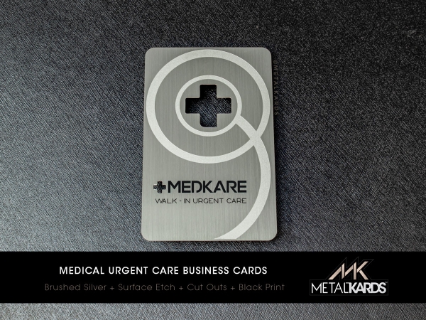 Medical Urgent Care Metal Cards
