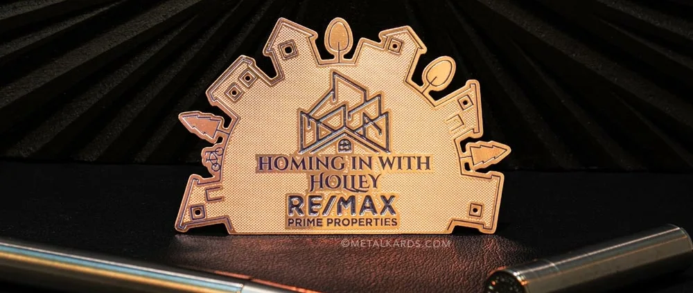 Metal Real Estate Business Cards