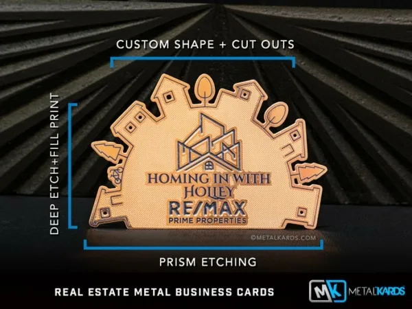 Metal Real Estate Business Cards