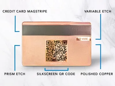Order Copper Metal Cards Polished