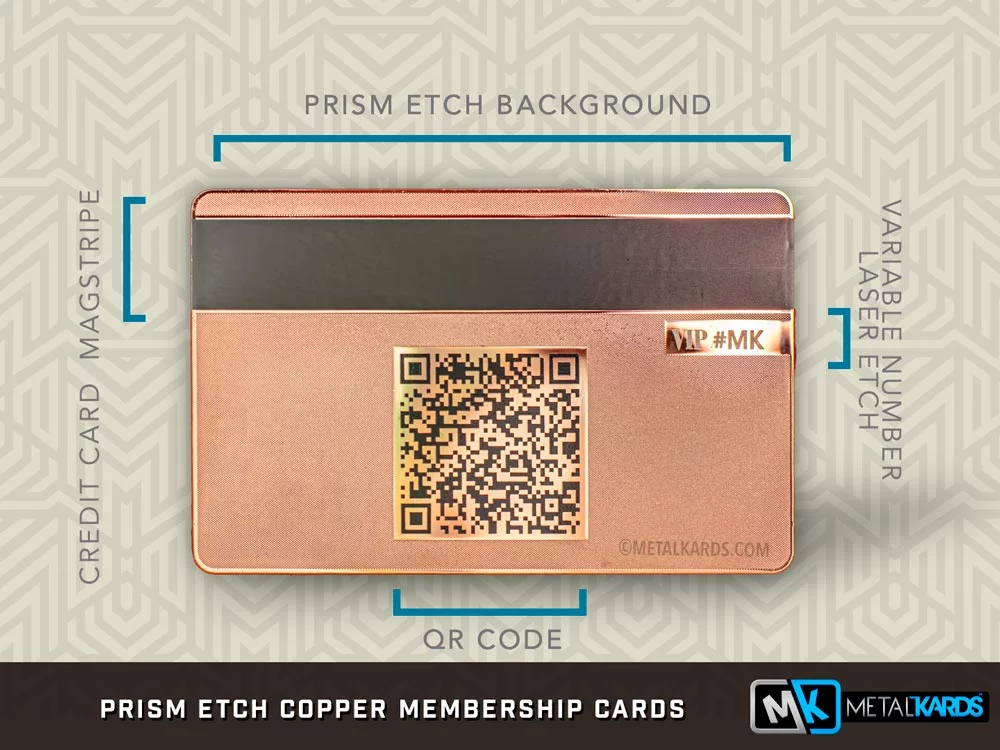 Pink Gold Metal Business Cards