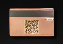 Pink Gold Metal Business Cards