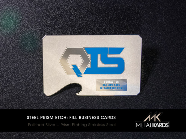 Steel Prism Etch Print Business Card