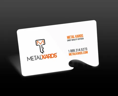 White Metal Bottle Opener Business Card